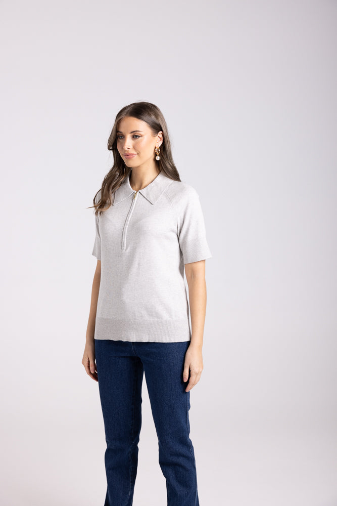 3002 - ZIP KNIT POLO