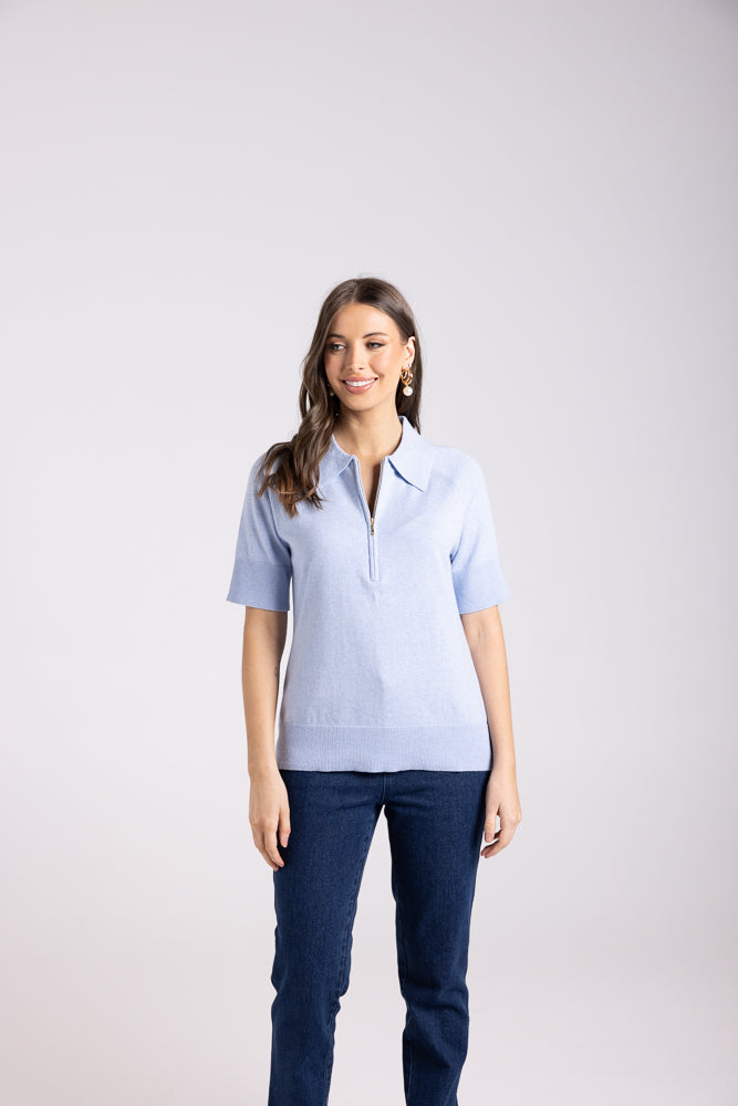 3002 - ZIP KNIT POLO
