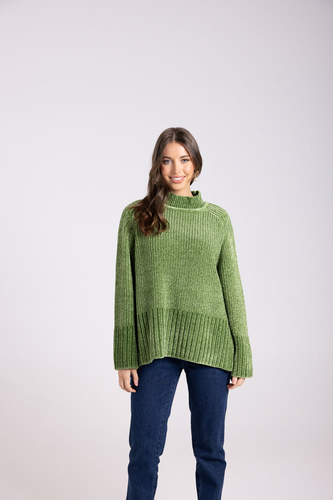 3007 - RIB MOCK NECK KNIT
