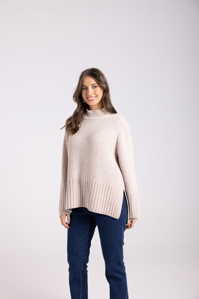 3007 - RIB MOCK NECK KNIT