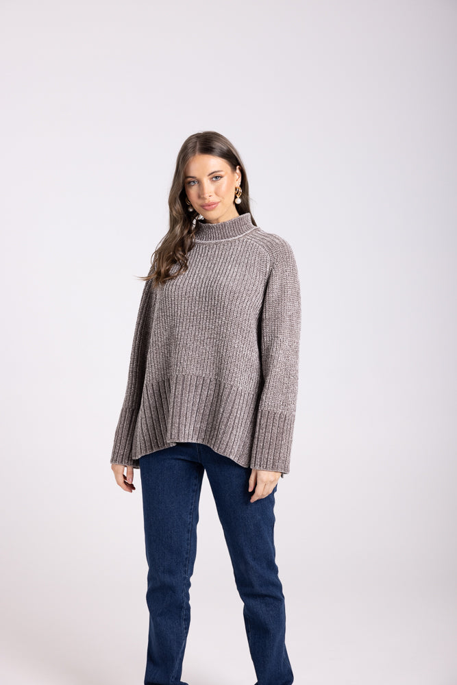 3007 - RIB MOCK NECK KNIT