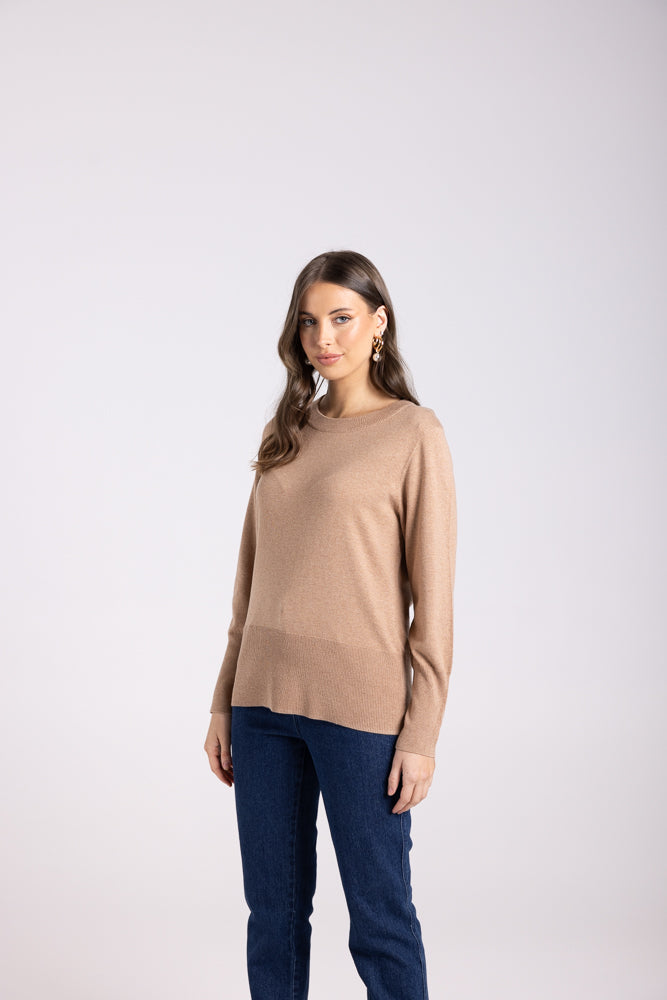 3017 - MERINO/COTTON CREW NECK KNIT
