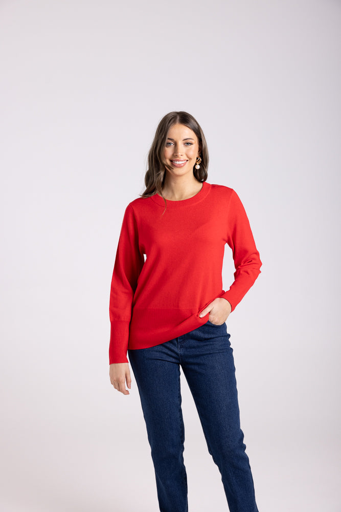 3017 - MERINO/COTTON CREW NECK KNIT