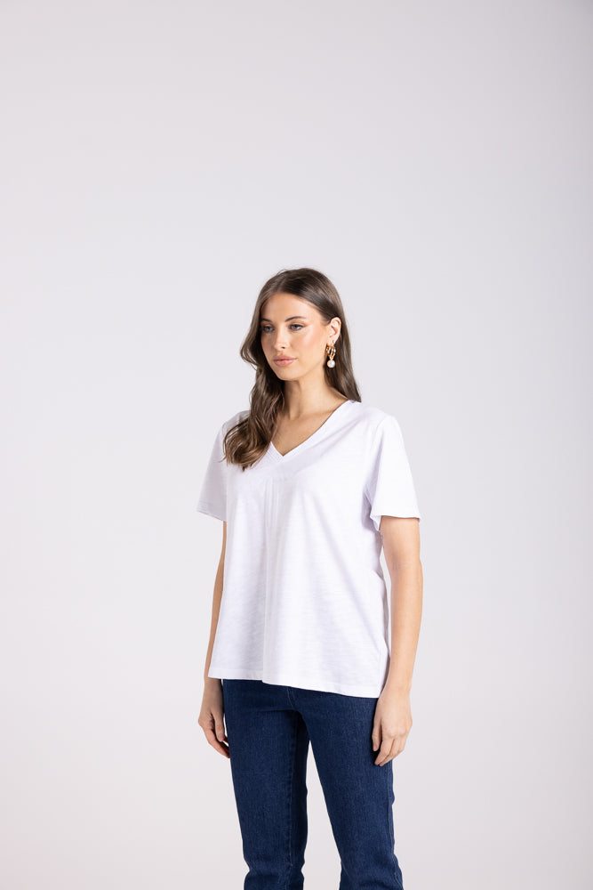 3029 - V NECK DTM SEQUIN T-SHIRT