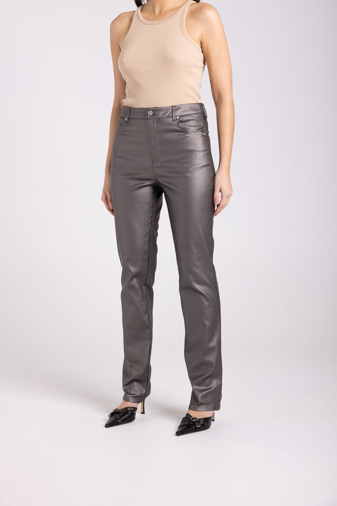 3040 - COATED METALIC STRETCH JEAN