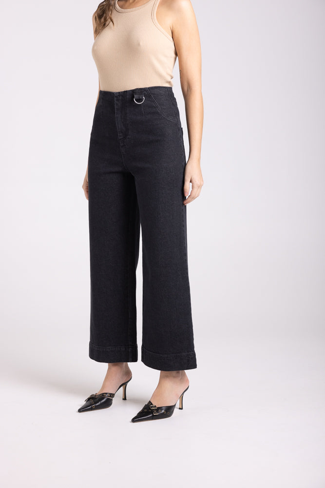 3045 - 7/8 DENIM WIDE LEG PANT