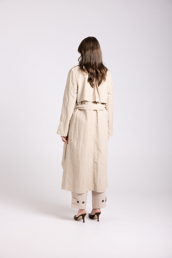 3049 - CRUSHED LUX TRENCH COAT