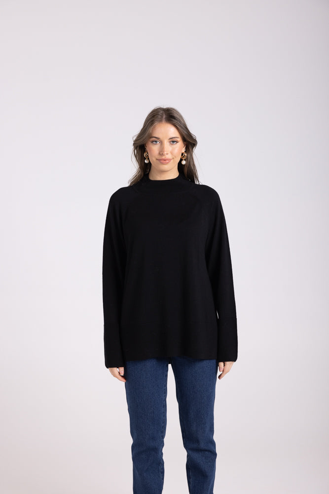 3072 - MERINO MOCK NECK KNIT
