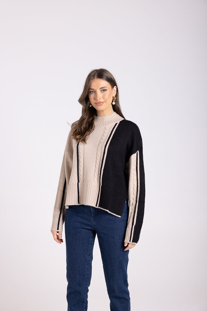 3085 -CABLE MOCK NECK