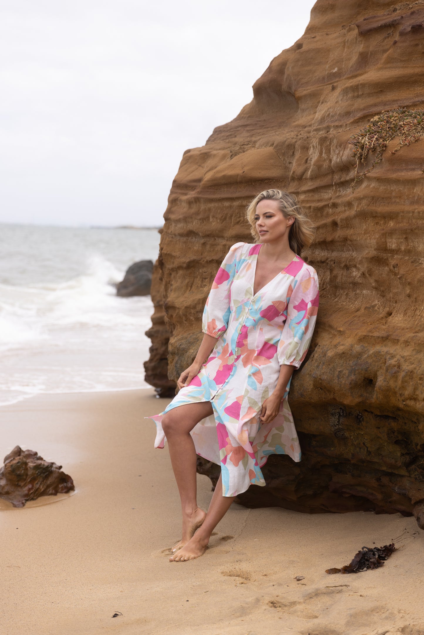 3152 - ANNA PRINT MIDI DRESS