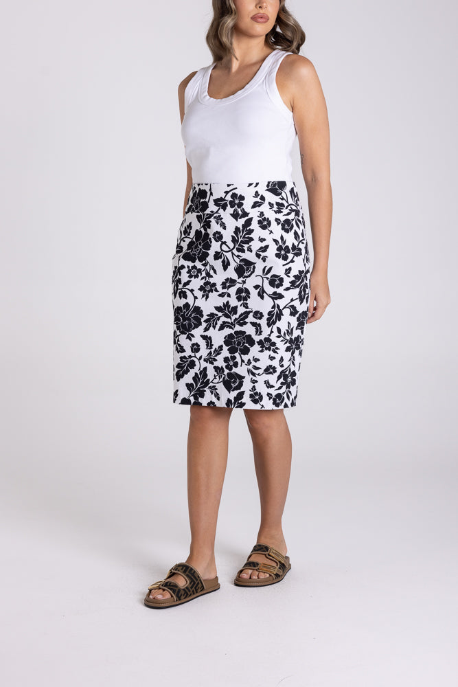 3168 - PULL ON SKIRT AUDREY PRINT