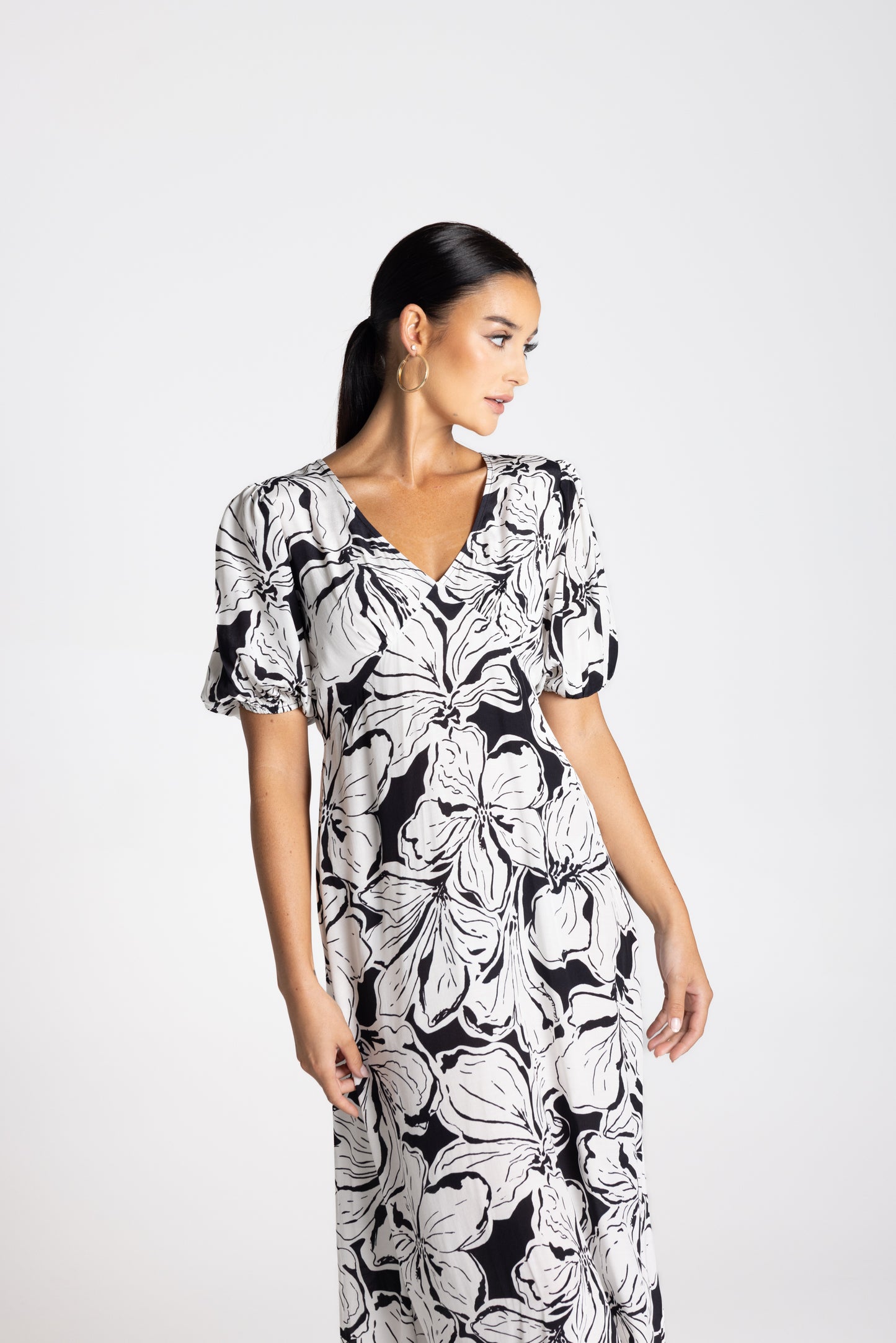 3213 - Hibiscus Midi Dress