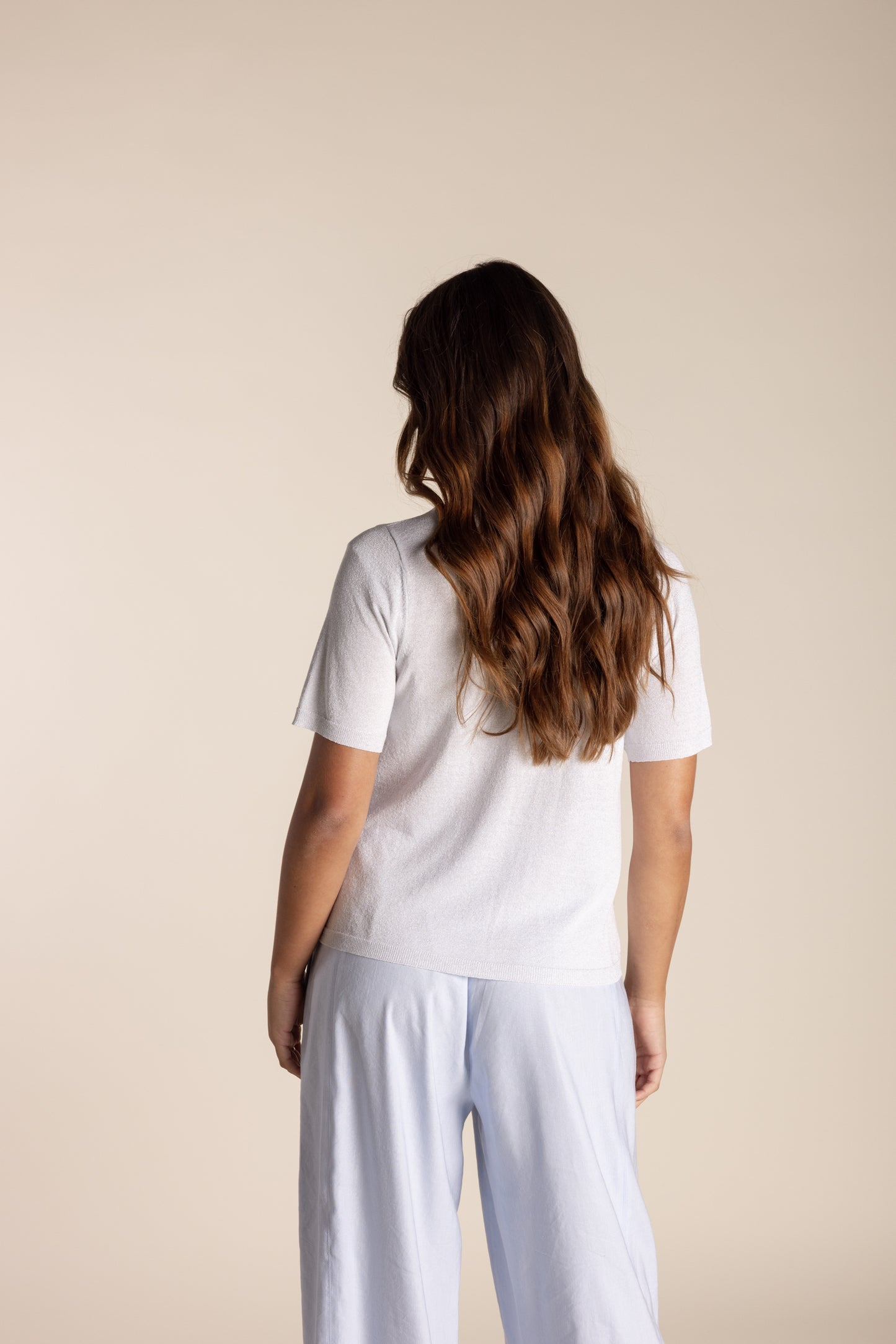 2608 Metalic Short Sleeve Knit