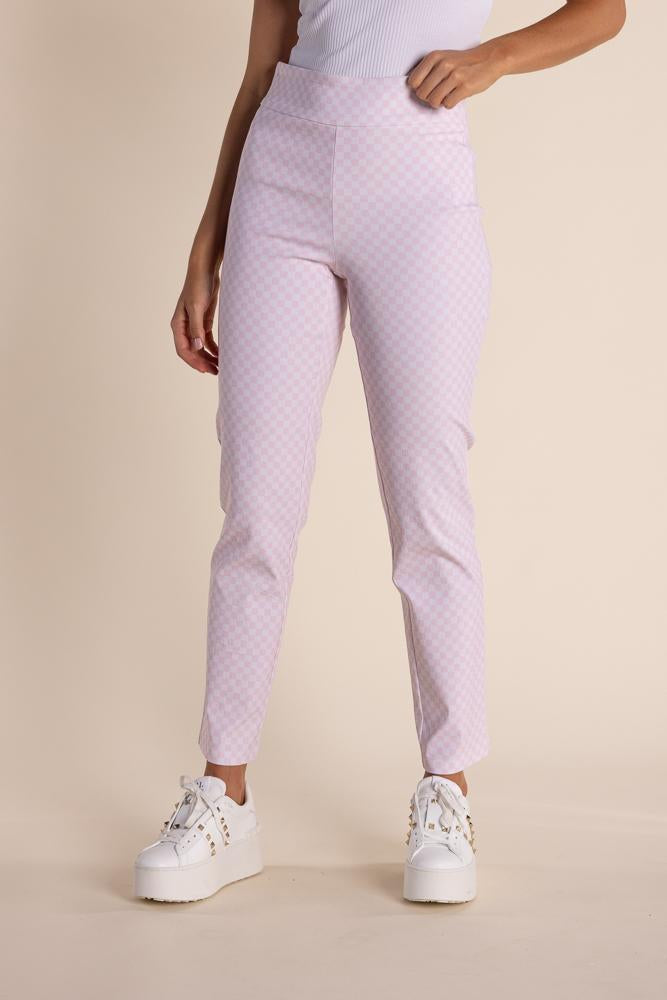 2822 - 7/8 GINGHAM PULL ON PANT