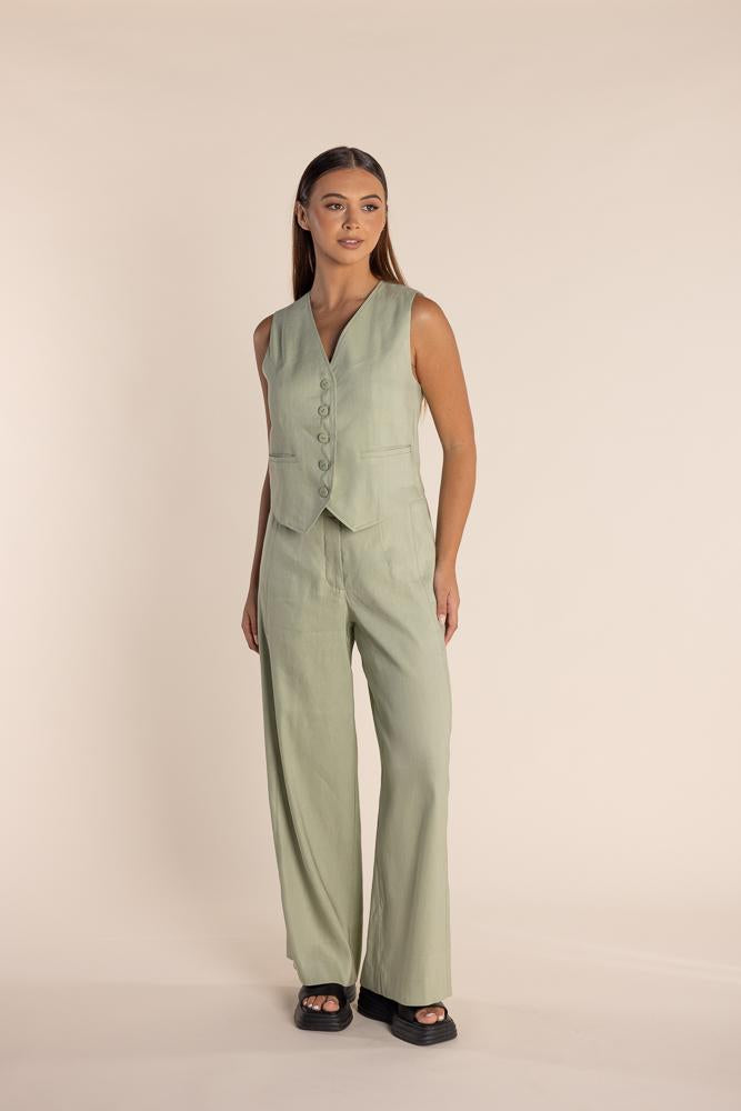 2832 - LINEN MIX VEST