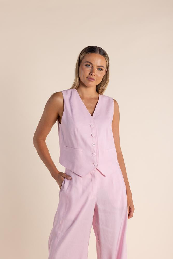 2832 - LINEN MIX VEST