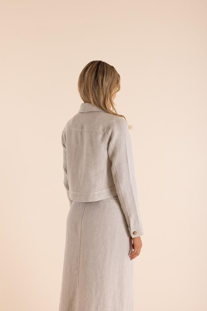2850 - LINEN CROPPED JACKET