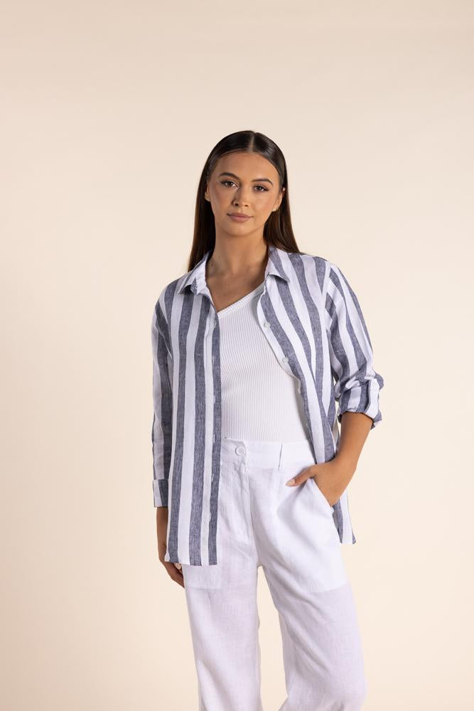 2855 - LINEN STRIPE SHIRT