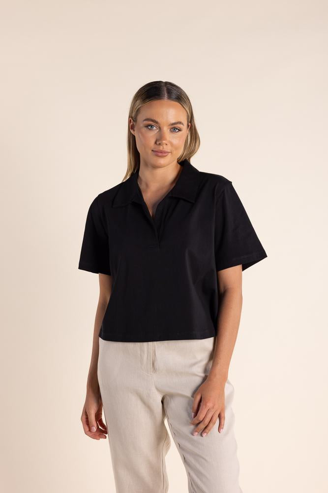 2865 - CROP POLO T-SHIRT