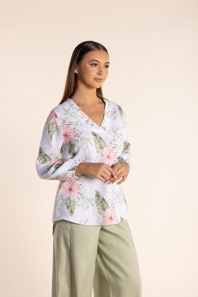 2874 - TROPICAL PRINT TOP