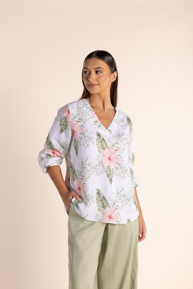 2874 - TROPICAL PRINT TOP