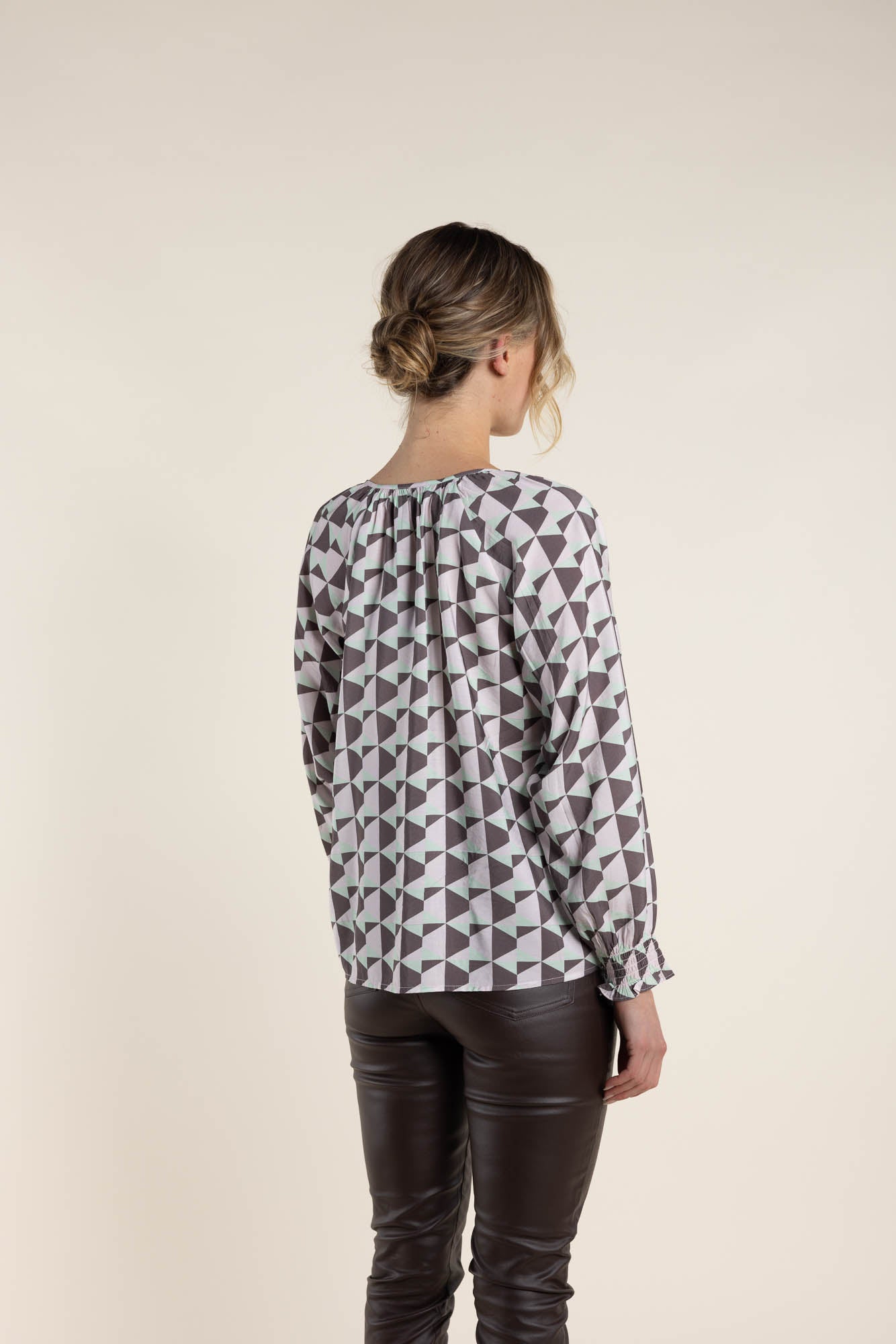 2745 Triangle Print Top
