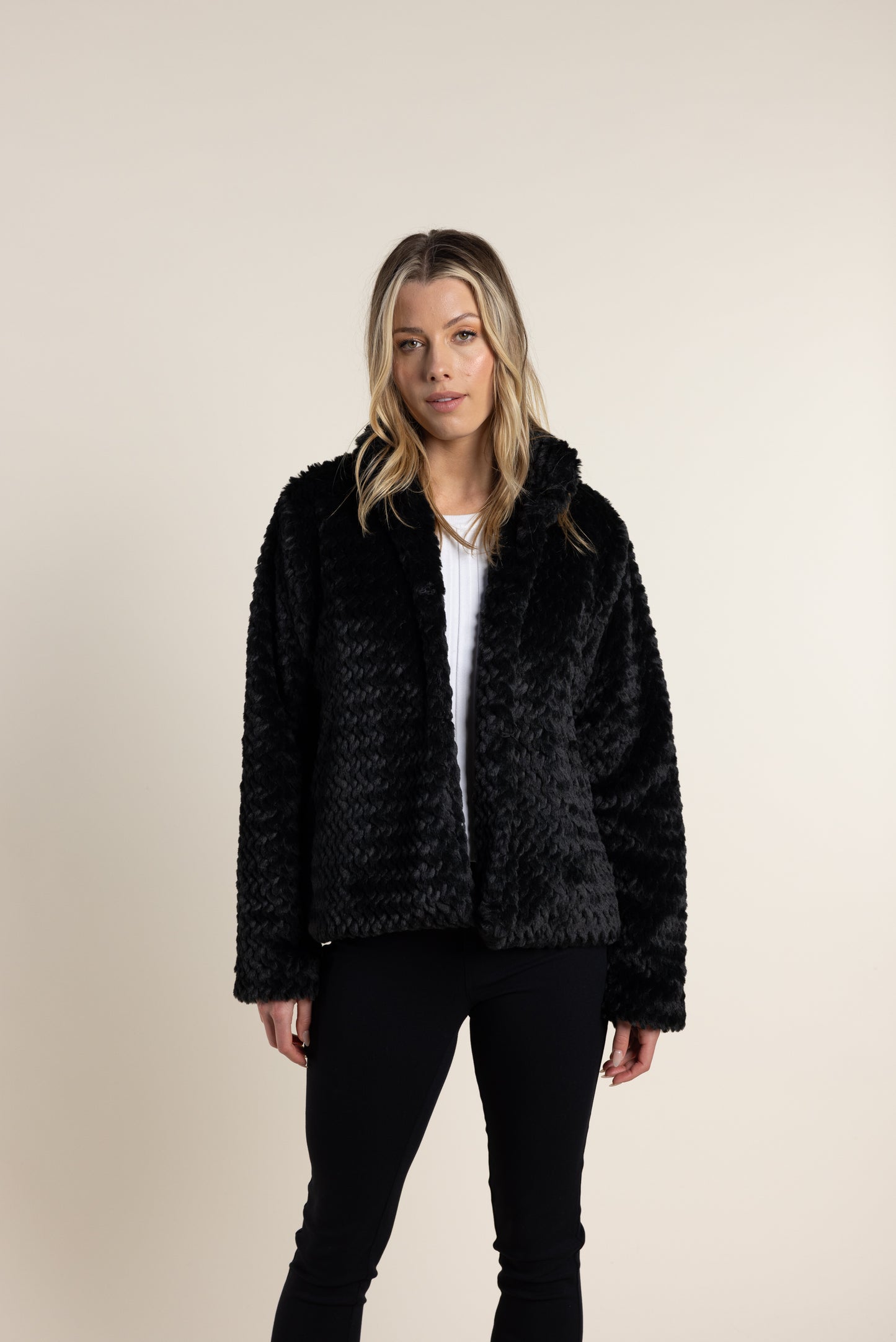 2761 Textured Fur Jacket