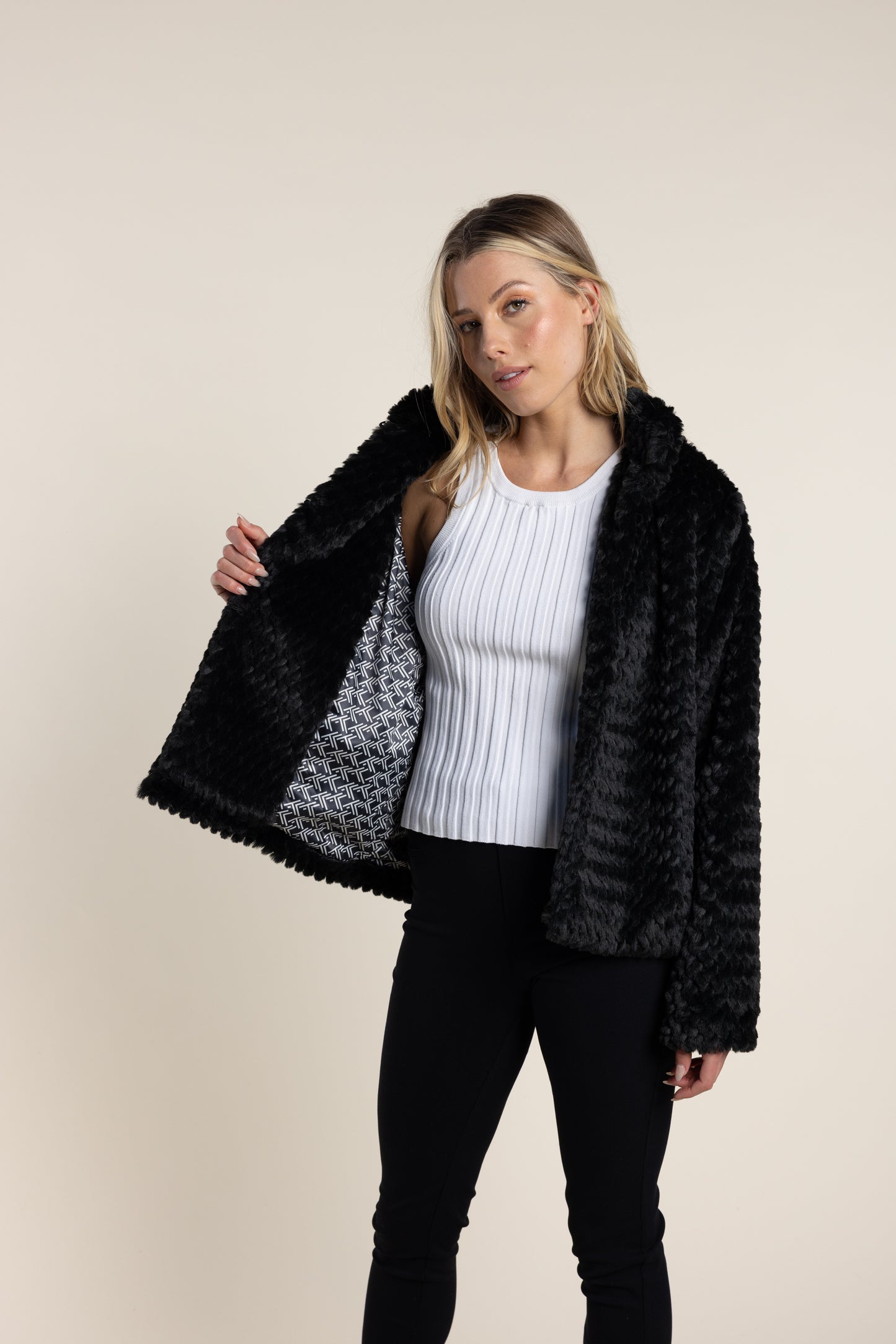2761 Textured Fur Jacket