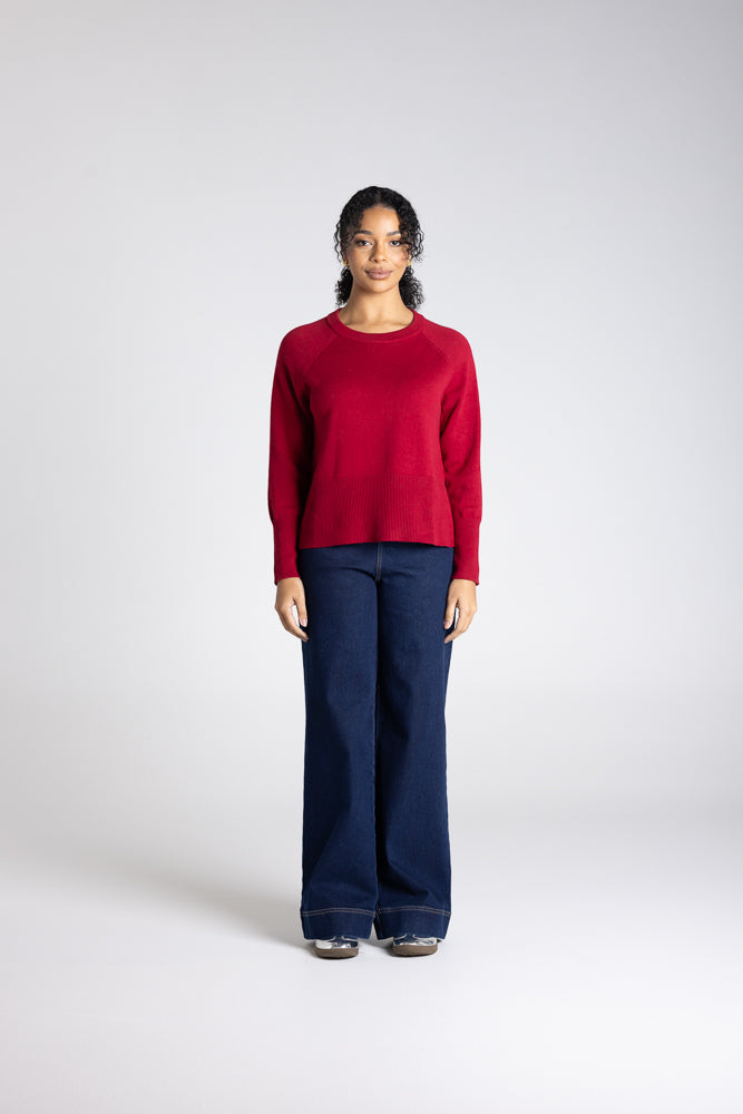 CREW NECK BASIC SWEATER - 3305