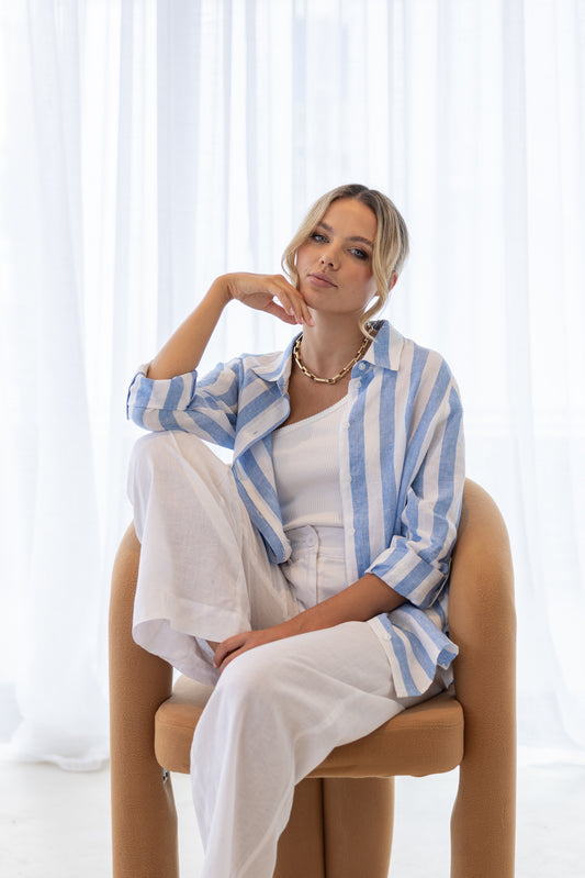 2855 - LINEN STRIPE SHIRT