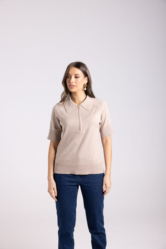 3002 - ZIP KNIT POLO