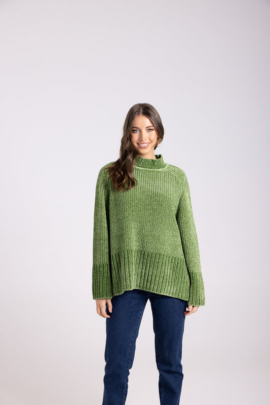 3007 - RIB MOCK NECK KNIT