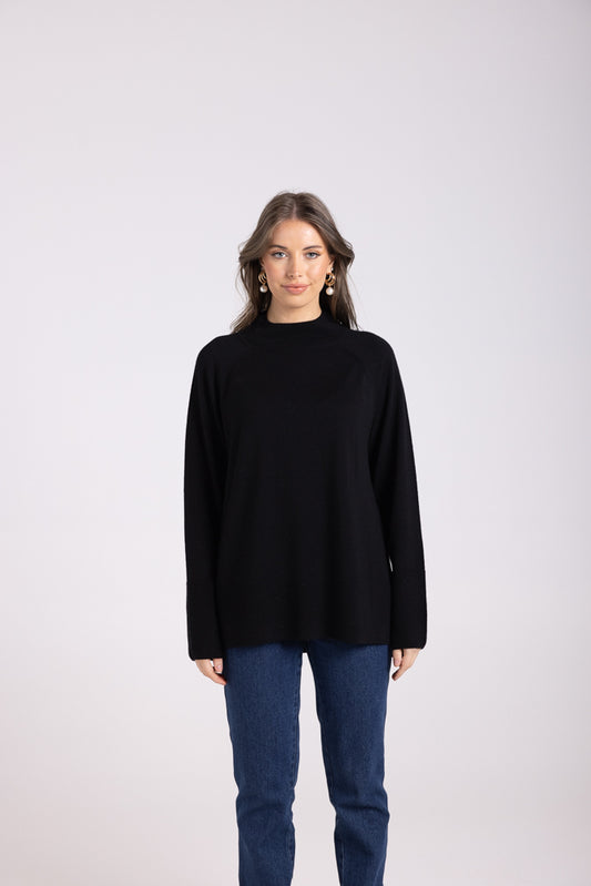 3072 - MERINO MOCK NECK KNIT