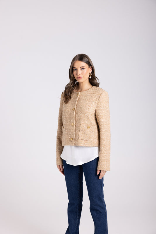 3075 - CROP BOUCLE JACKET