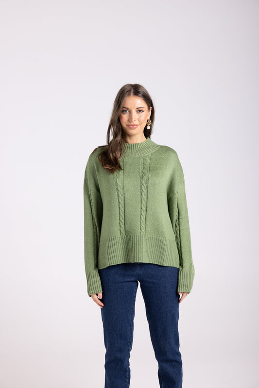 3085 -CABLE MOCK NECK