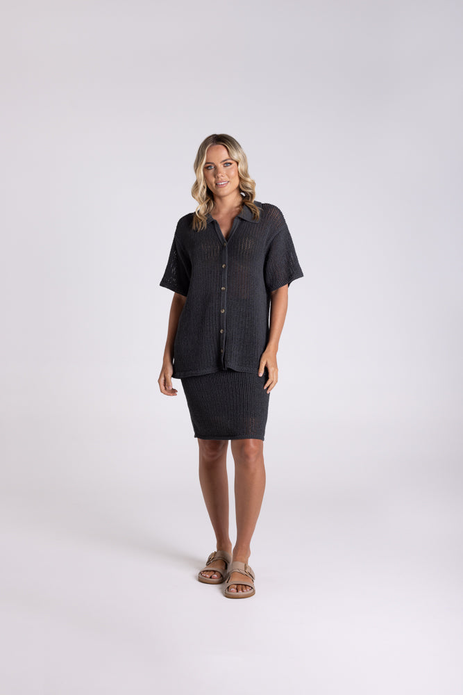 TAPE YARN KNIT SHIRT - 3105