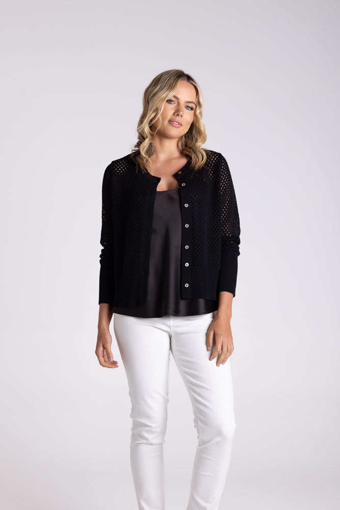 3107 - POINTELLE CARDIGAN