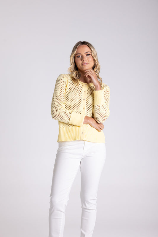 3107 - POINTELLE CARDIGAN