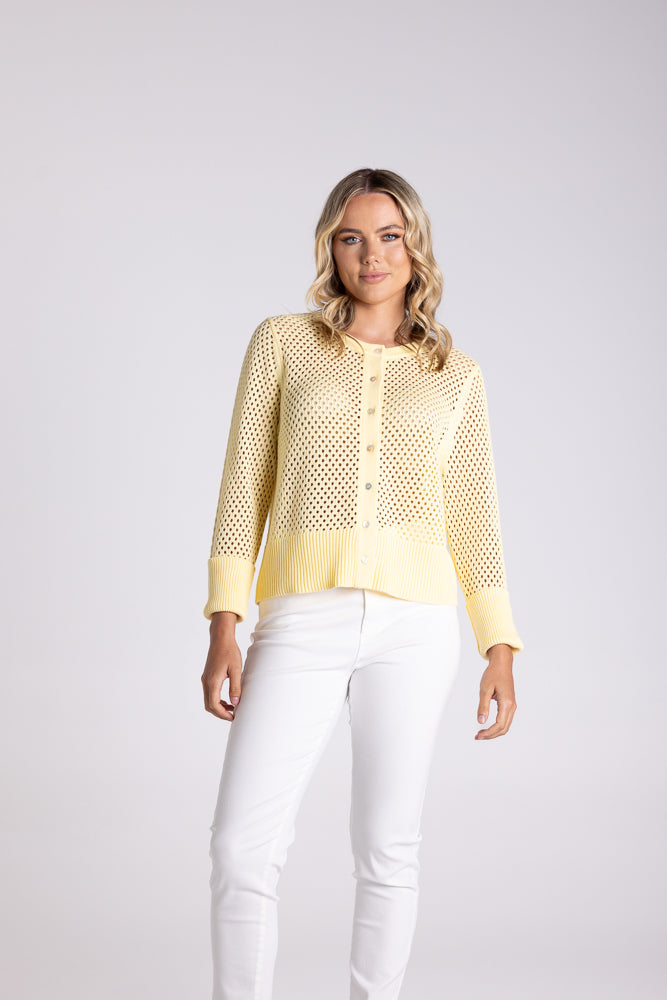 3107 - POINTELLE CARDIGAN