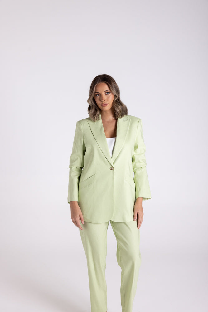 3121 - LINEN VISCOSE JACKET-SINGLE BREASTED