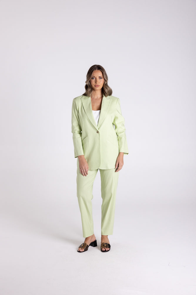 3121 - LINEN VISCOSE JACKET-SINGLE BREASTED