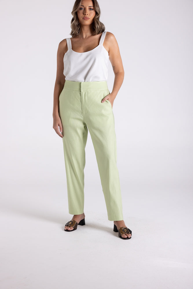 3123 - LINEN VISCOSE 7/8 PANT
