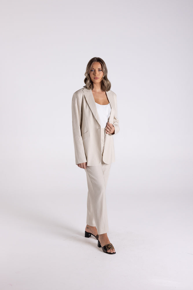 3123 - LINEN VISCOSE 7/8 PANT