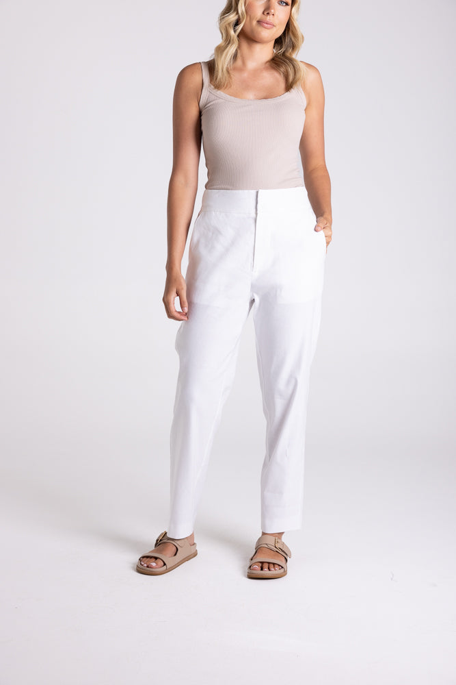 3123 - LINEN VISCOSE 7/8 PANT
