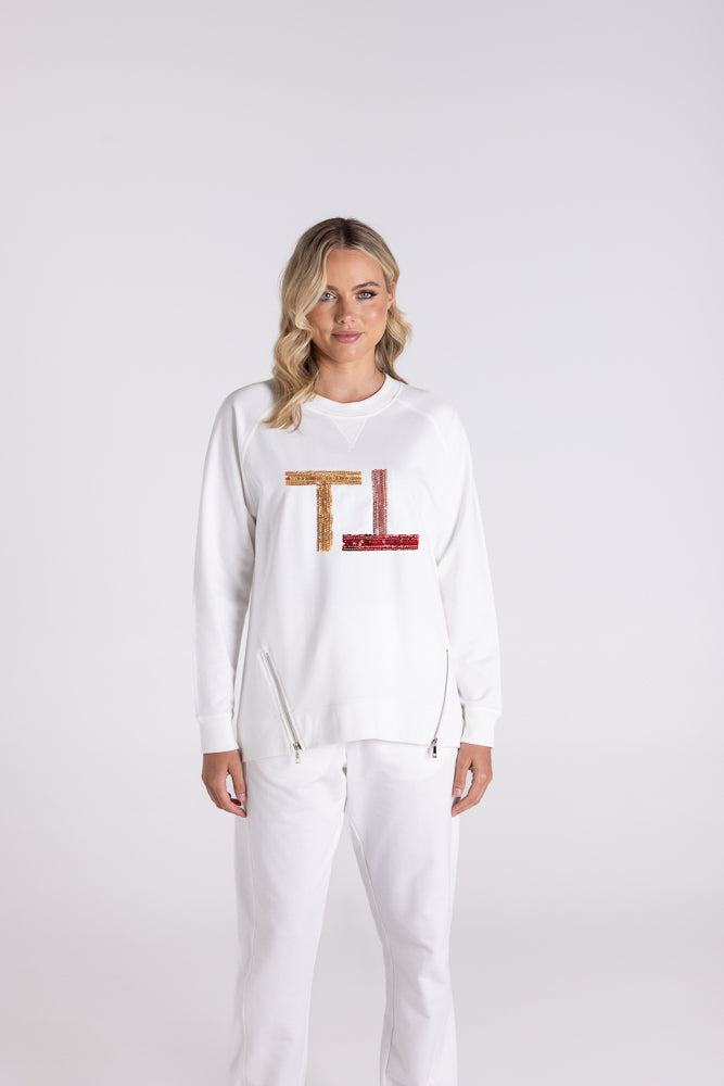 3133 - RAGLAN SWEAT W/BEADED LOGO