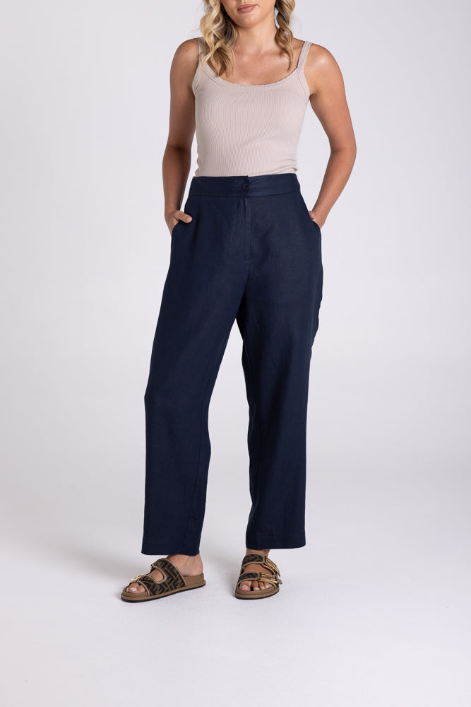 3148 - 7/8 LINEN PANT