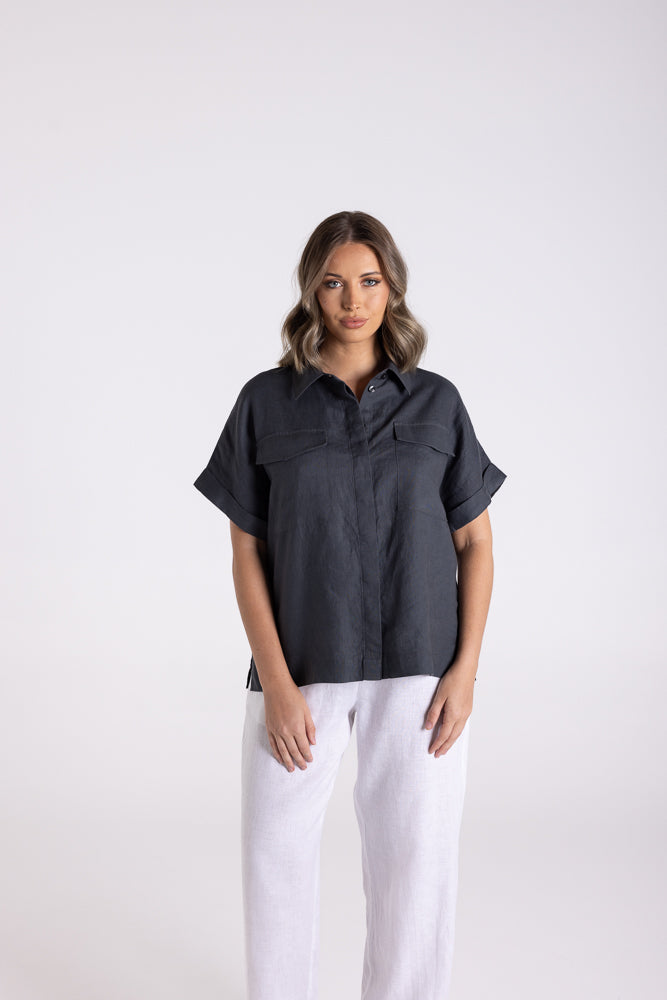 3149 - DROPPED SHOULDER OVER SIZED LINEN