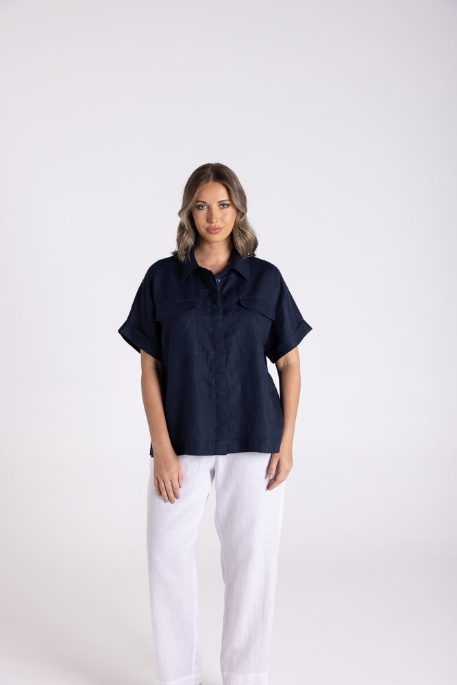 3149 - DROPPED SHOULDER OVER SIZED LINEN