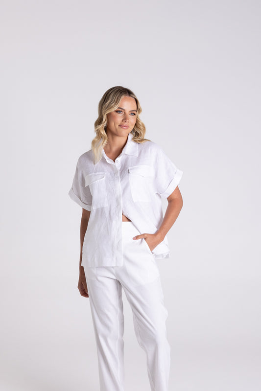 3149 - DROPPED SHOULDER OVER SIZED LINEN