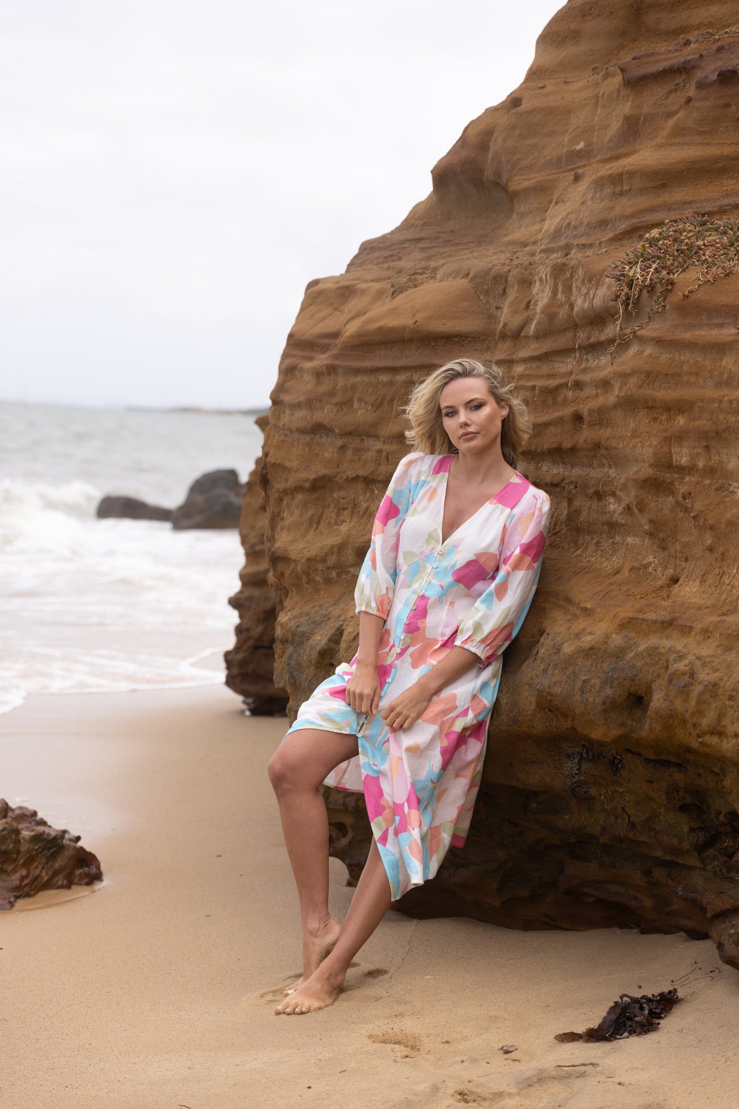 3152 - ANNA PRINT MIDI DRESS